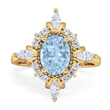 Vintage Style Oval Natural Stone Ring