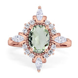 Vintage Style Oval Natural Stone Ring