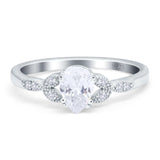 Pear Teardrop Natural Stone Floral Ring