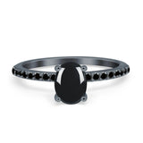 Art Deco Oval Natural Stone Wedding Ring