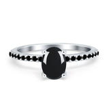Art Deco Oval Natural Stone Wedding Ring