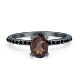 Art Deco Oval Natural Stone Wedding Ring