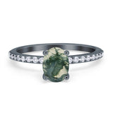 Vintage Style Oval Natural Stone Ring