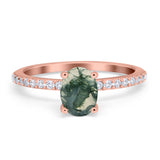 Vintage Style Oval Natural Stone Ring