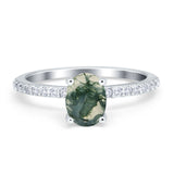 Vintage Style Oval Natural Stone Ring