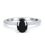 Vintage Style Oval Natural Stone Ring