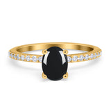 Vintage Style Oval Natural Stone Ring