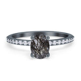 Vintage Style Oval Natural Stone Ring