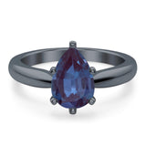 Pear Teardrop Natural Stone Cathedral Ring