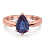 Pear Teardrop Natural Stone Cathedral Ring