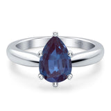 Pear Teardrop Natural Stone Cathedral Ring