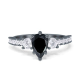Pear Teardrop Natural Stone Trellis Ring