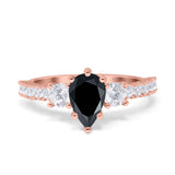 Pear Teardrop Natural Stone Trellis Ring