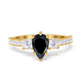 Pear Teardrop Natural Stone Trellis Ring
