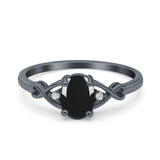 Oval Split Shank Twisted Ring