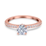 Art Deco Round Natural Stone Wedding Ring