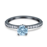 Art Deco Round Natural Stone Wedding Ring