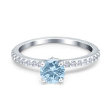 Art Deco Round Natural Stone Wedding Ring