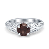 Art Deco Round Natural Stone Filigree Ring