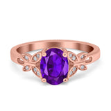 Art Deco Oval Natural Stone Butterfly Ring