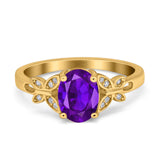 Art Deco Oval Natural Stone Butterfly Ring