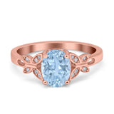 Art Deco Oval Natural Stone Butterfly Ring
