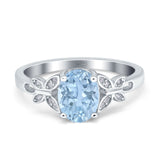 Art Deco Oval Natural Stone Butterfly Ring