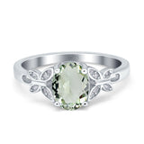 Art Deco Oval Natural Stone Butterfly Ring