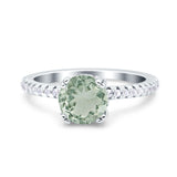 Art Deco Round Natural Stone Ring