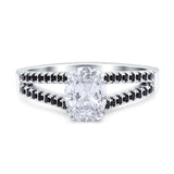 Oval Natural Stone Split Shank Ring