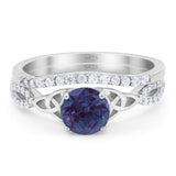 Two Piece Round Trinity Ring