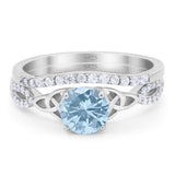 Two Piece Round Trinity Ring