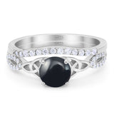 Two Piece Round Trinity Ring