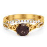 Two Piece Round Trinity Ring