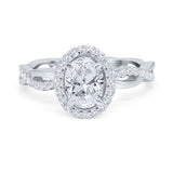 Oval Natural Stone Split Shank Twisted Ring