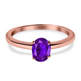 Oval Natural Stone Cathedral Ring