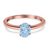 Oval Natural Stone Cathedral Ring