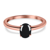 Oval Natural Stone Cathedral Ring