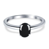 Oval Natural Stone Cathedral Ring