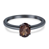 Oval Natural Stone Cathedral Ring