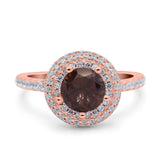 Art Deco Round Natural Stone Ring