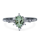 Pear Teardrop Natural Stone Cluster Ring