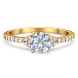 Art Deco Round Natural Stone Ring