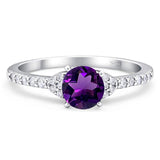 Art Deco Round Natural Stone Ring