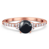Art Deco Round Natural Stone Ring