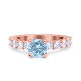 Round Natural Stone Cathedral Ring