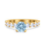 Round Natural Stone Cathedral Ring