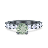 Round Natural Stone Cathedral Ring
