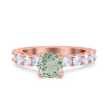 Round Natural Stone Cathedral Ring