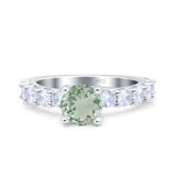 Round Natural Stone Cathedral Ring
